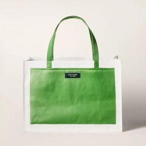 Large Canvas Tote Bag Kate spade x target green/white